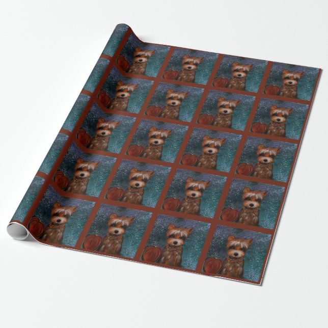 PAPIER CADEAU YORKIE (Déroulé)