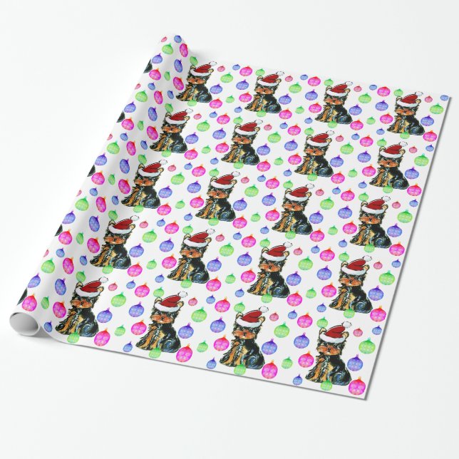 PAPIER CADEAU YORKSHIRE TERRIER (Déroulé)