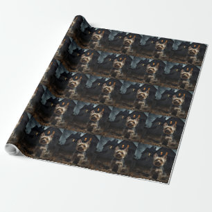 Papier Cadeau Yorkshire Terrier Halloween effrayant
