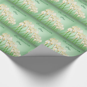 Papier Cadeau Zantedeschias (blancs)