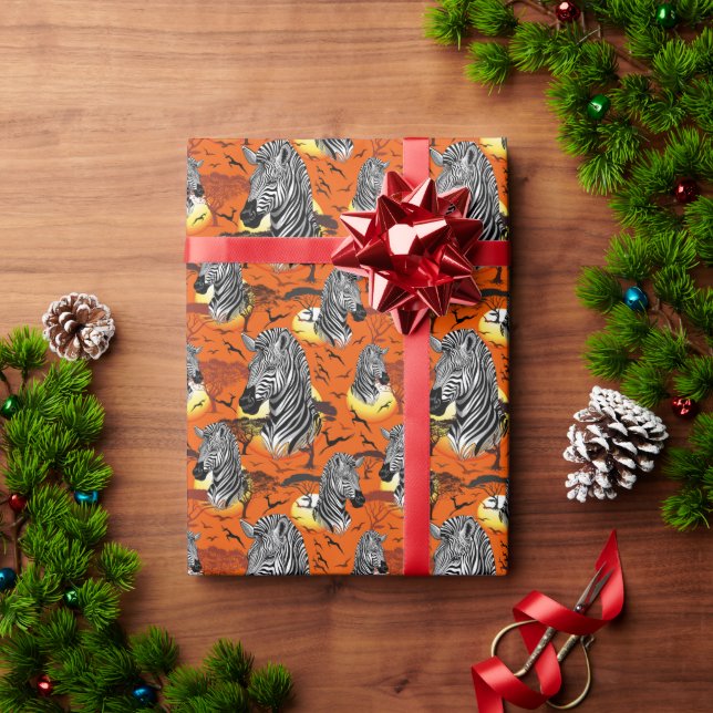 Papier Cadeau Zebra African Savanna Wild Animal (Cadeau de vacances)