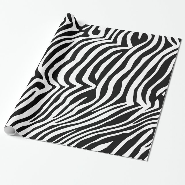 Papier Cadeau Zebra skin motif (Déroulé)
