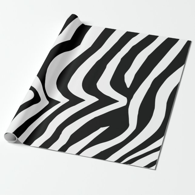 Papier Cadeau Zebra skin motif (Déroulé)