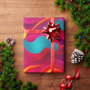 Papier Cadeau Zebra Strids vagues Motif arc-en-ciel de la Marine