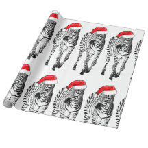 Zèbre en papier d'emballage de Père Noël