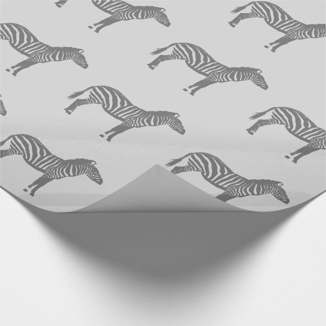 Papier Cadeau Zèbres - Tons de gris / gris (Coin)