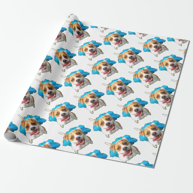 Papier Cadeau Zelda le bouledogue (Déroulé)