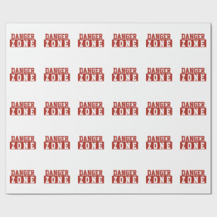 Papier Cadeau Zone de danger / Minimaliste Moderne Simple Rouge