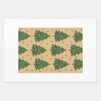 PAPIER CADO CHRISTMAS ARBRE ET RAYURES