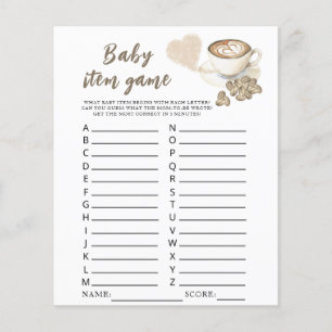 Papier Café brasserie Baby shower bébé Jeu