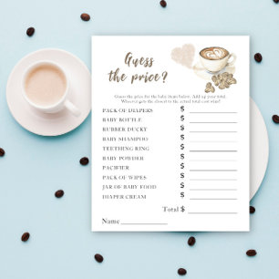 Papier Café brasserie baby shower Prix devis jeu