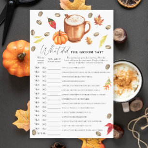 Papier Café & Citrouille Mariage Qu'a dit le marié 
