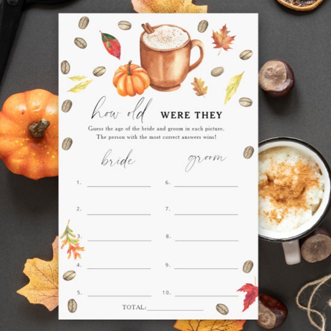 Papier Café citrouille Quel âge avaient-ils de la nuptial (Créateur téléchargé)