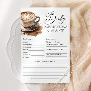 Papier Café de Prédictions et Conseils pour Bébé Baby Sho