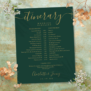 Papier Calendrier de mariage à l'itinéraire chronologique