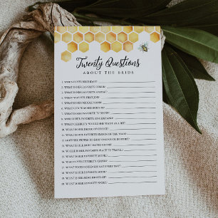 Papier CALLA Bee Vingt questions sur le jeu de mariée