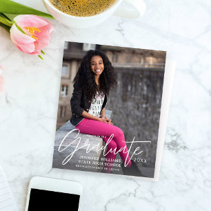 Papier Calligraphie Budget Diplômé Photo Moderne Annonce