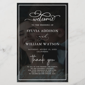 Papier Calligraphie de Whimsical Cérémonie de Mariage pho