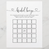 Calligraphie Lot Script Bridal Bingo Jeu