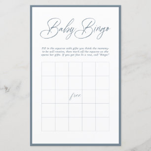 Papier Calligraphie minimaliste moderne   Bingo bébé