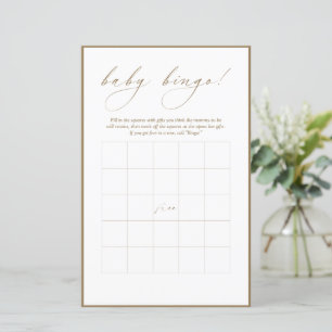 Papier Calligraphie moderne   Bingo bébé