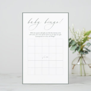 Papier Calligraphie moderne   Bingo bébé À feuillage pers