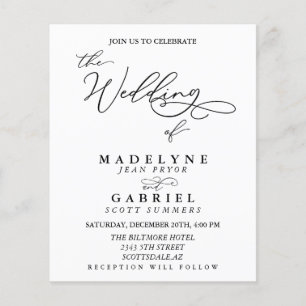 Papier Calligraphie moderne manuscrite pour mariage 