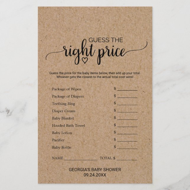Papier Calligraphie rustique Faux Kraft Qu'est-ce que vot (Devant)