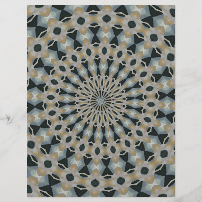 Papier Camel et kaléidoscope Turquoise (Devant)