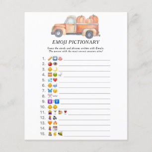 Papier Camion citrouille \ Emoji jeu pictionnaire