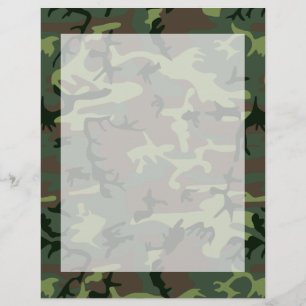 Papier Camouflage Camo Green Brown Pattern