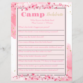 Papier Camp Bachelorette