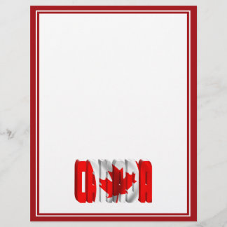 Papier CANADA Texte du drapeau canadien