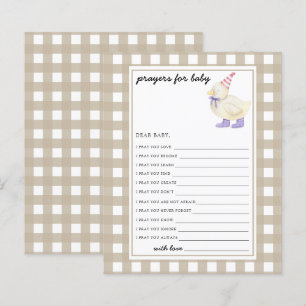 Papier Canard mignon - Jeu de fête prières pour bébé