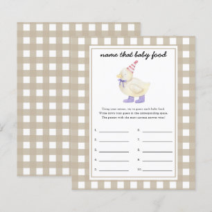Papier Canard - Nom de ce bébé Jeu de douche alimentaire