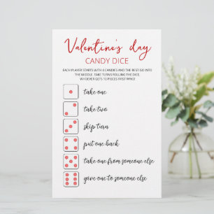 Papier Candy Dice Editable jeu Saint Valentin