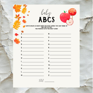 Papier Caramel Apple Baby shower rouge bébé ABC jeu
