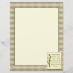 Papier Carnet Dandelion Salade