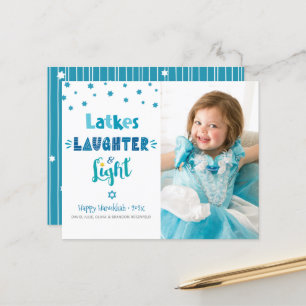 Papier Carte-lumière Budget Photo Hanoukka Latkes Laughte