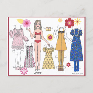 Papier carte postale MOD DOLLIES "Lindsay" 