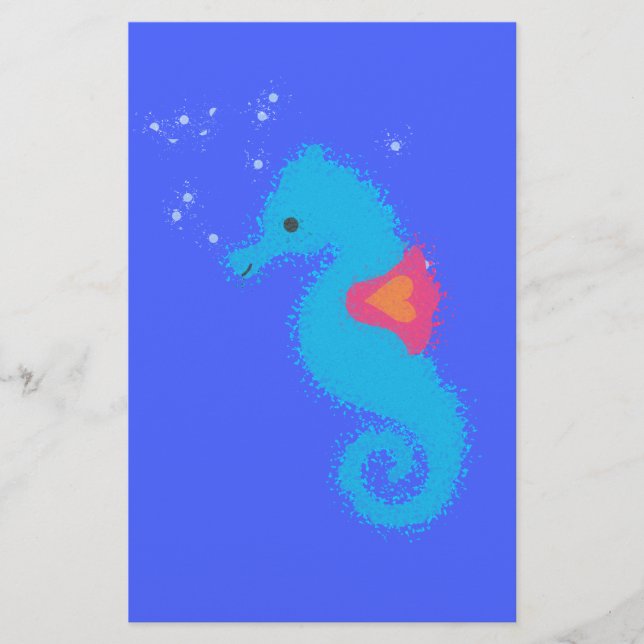 Papier Carton bleu Seahorse (Devant)