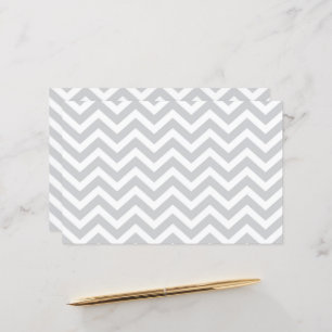 Papier Carton de mariage Chevron Épais Gris & Blanc V1