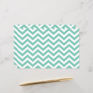 Papier Carton de mariage Pastel Turquoise et Blanc à Chev