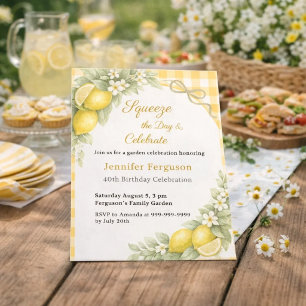 Papier Carton d'invitation d'anniversaire de jardin d'été