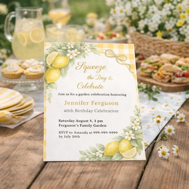 Papier Carton d'invitation d'anniversaire de jardin d'été (Créateur téléchargé)
