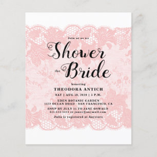 Papier Carton d'invitation de Baby Shower Mariage Rose en