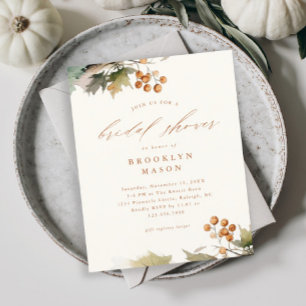 Papier Carton d'invitation de douche de mariée Rustique d