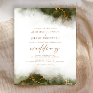 Papier Carton d'invitation de mariage à budget modéré en