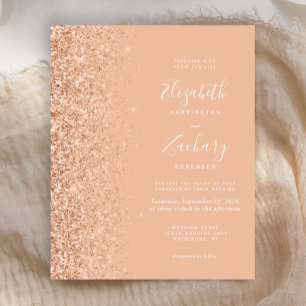 Papier Carton d'invitation de mariage à paillettes fausse