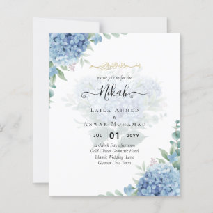 Papier Carton d'invitation de mariage au code QR avec Hyd
